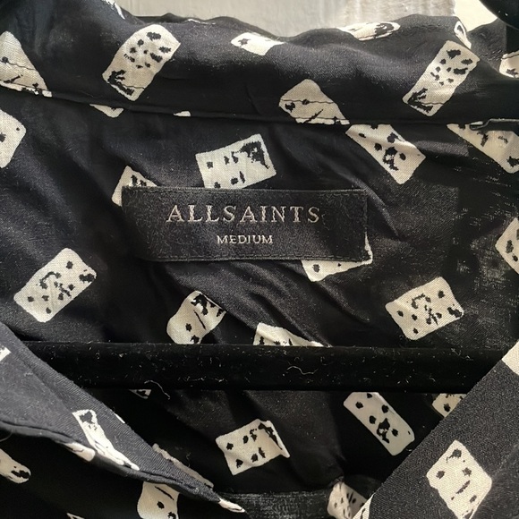 Mens All Saints casino dice button down - Picture 2 of 4